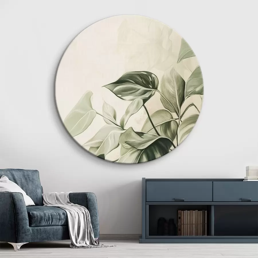 Wandbilder Palmenblätter, Bleistiftzeichnung, tropisch, Grünzeug r43509