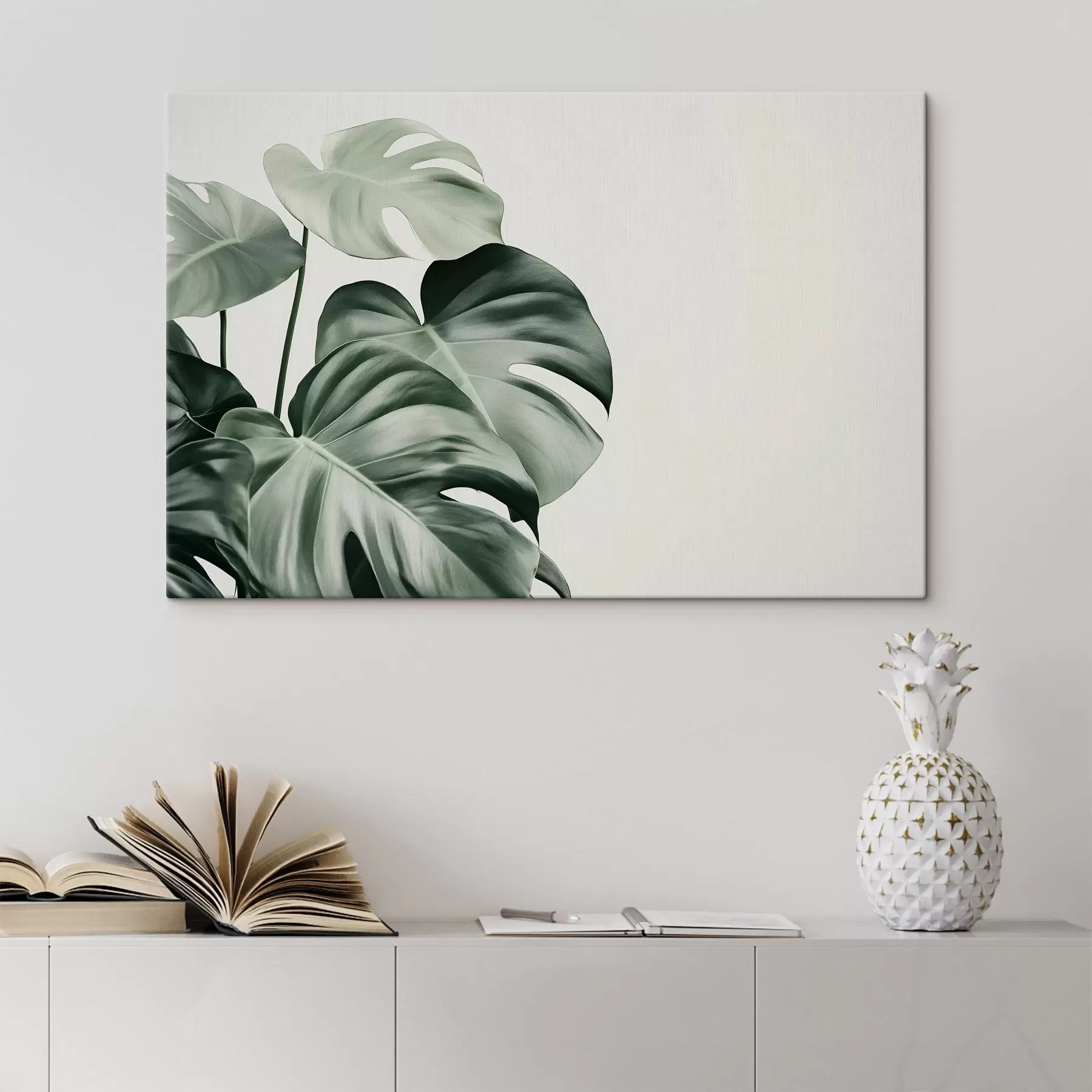 Fototapete Tropische Palmblätter, blumig, Realismus, monstera s43508
