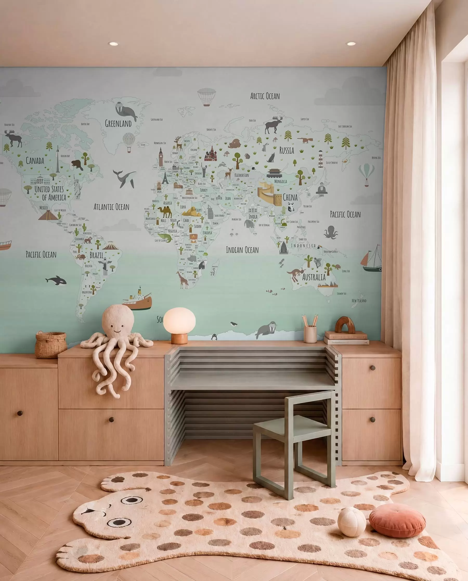Fototapete Wunderatlas in Mint w03410v2