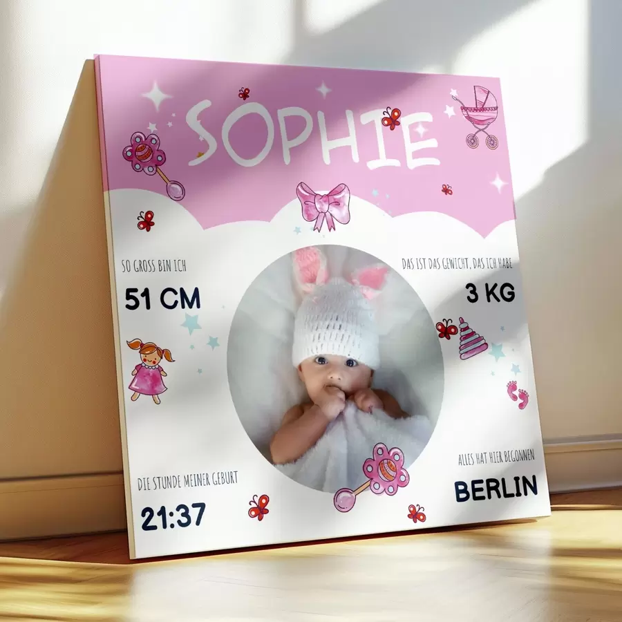 Wandbilder Willkommen auf der Welt, Sophie! s43659