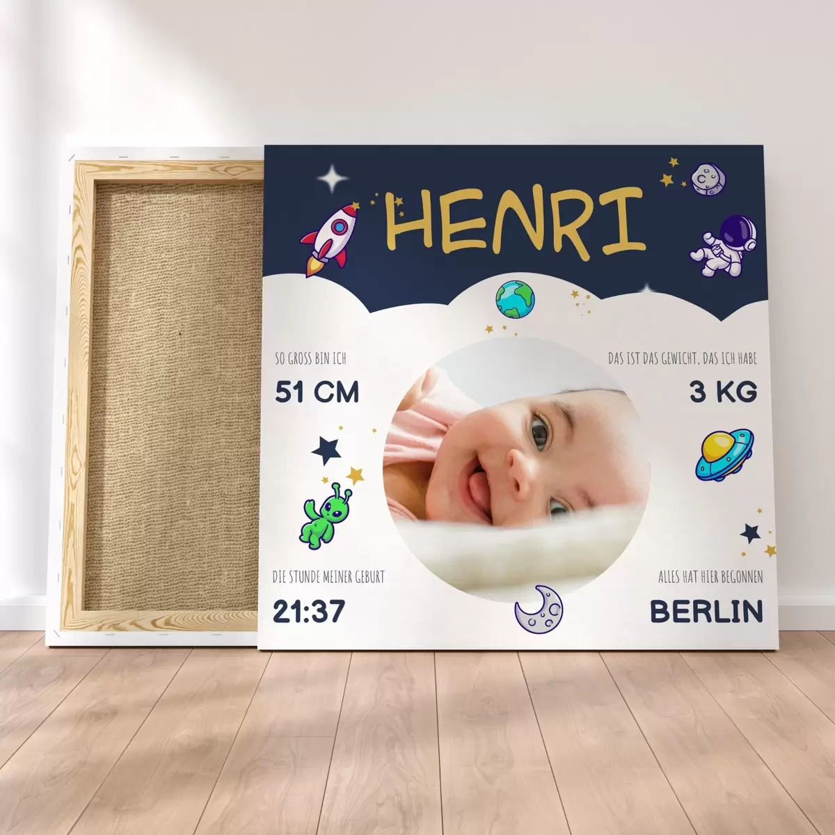 Wandbilder Willkommen auf der Welt, Henri! s43672