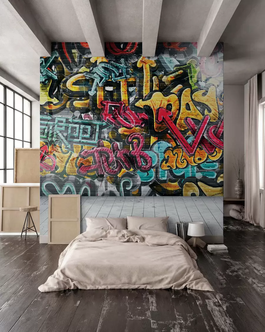 Fototapete Graffiti in voller Farbe u56045