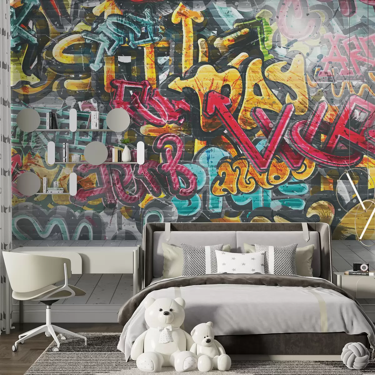 Fototapete Graffiti in voller Farbe u56045
