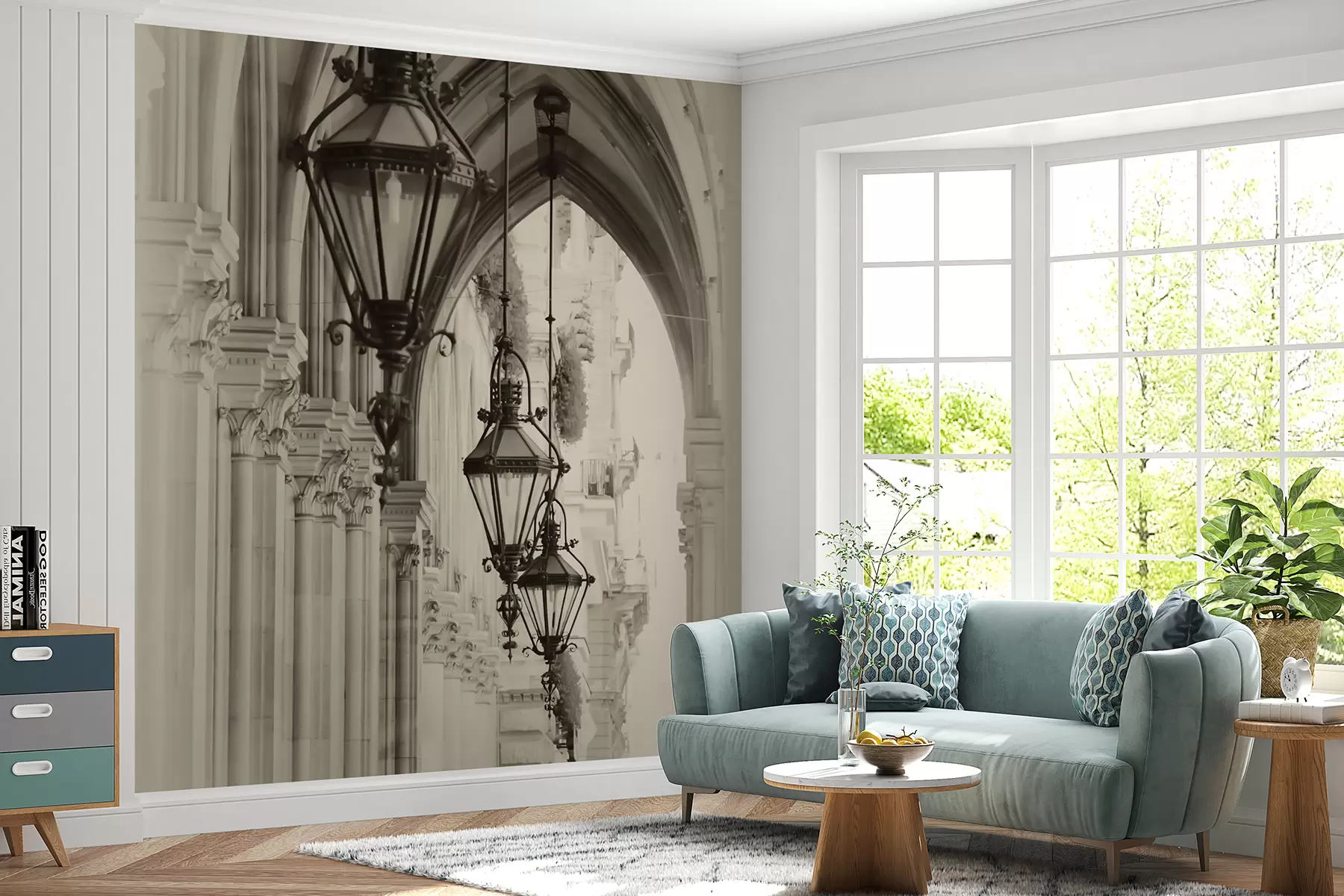 Fototapete Straßenlaterne, Lampe und Kunst u57433