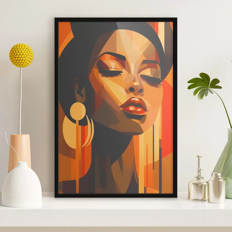 Fototapete Abstraktion von zwei Gesichtern f43530