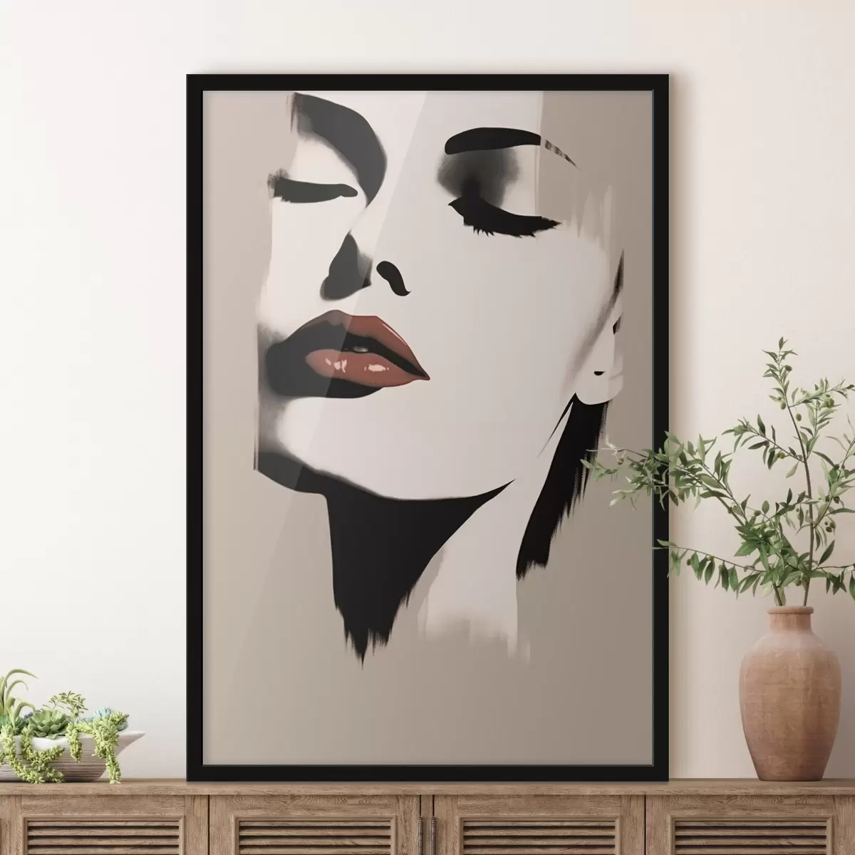 Poster Minimalistisches Frauenporträt f43527