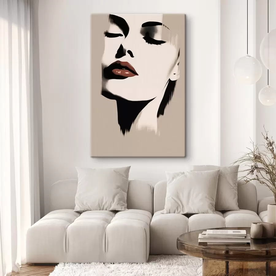 Wandbilder Minimalistisches Frauenporträt s43527