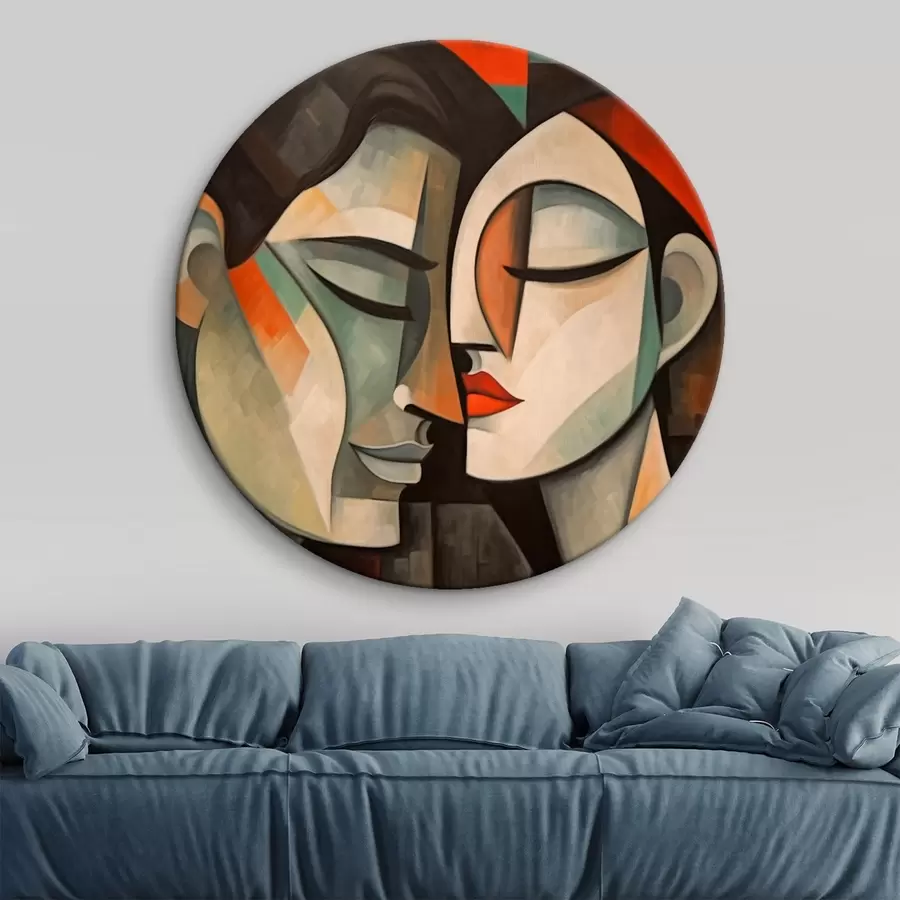 Wandbilder Abstraktes Porträt einer Frau in warmen Farben r43524