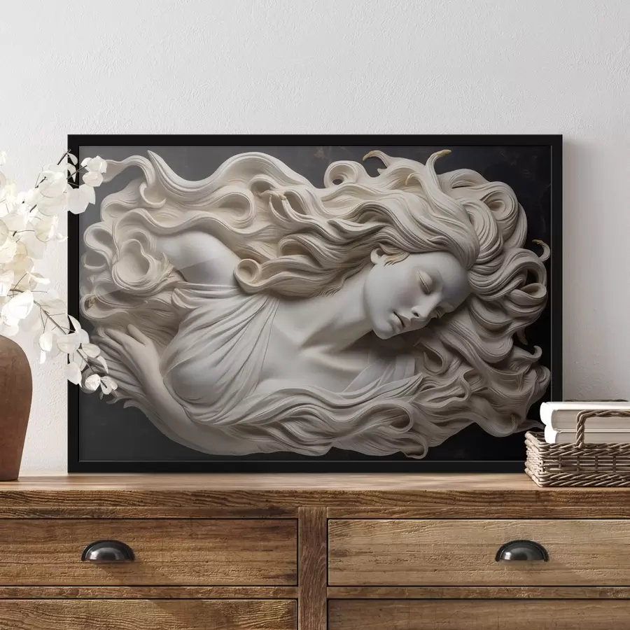 Fototapete Simuliertes Flachrelief einer Frau f43546