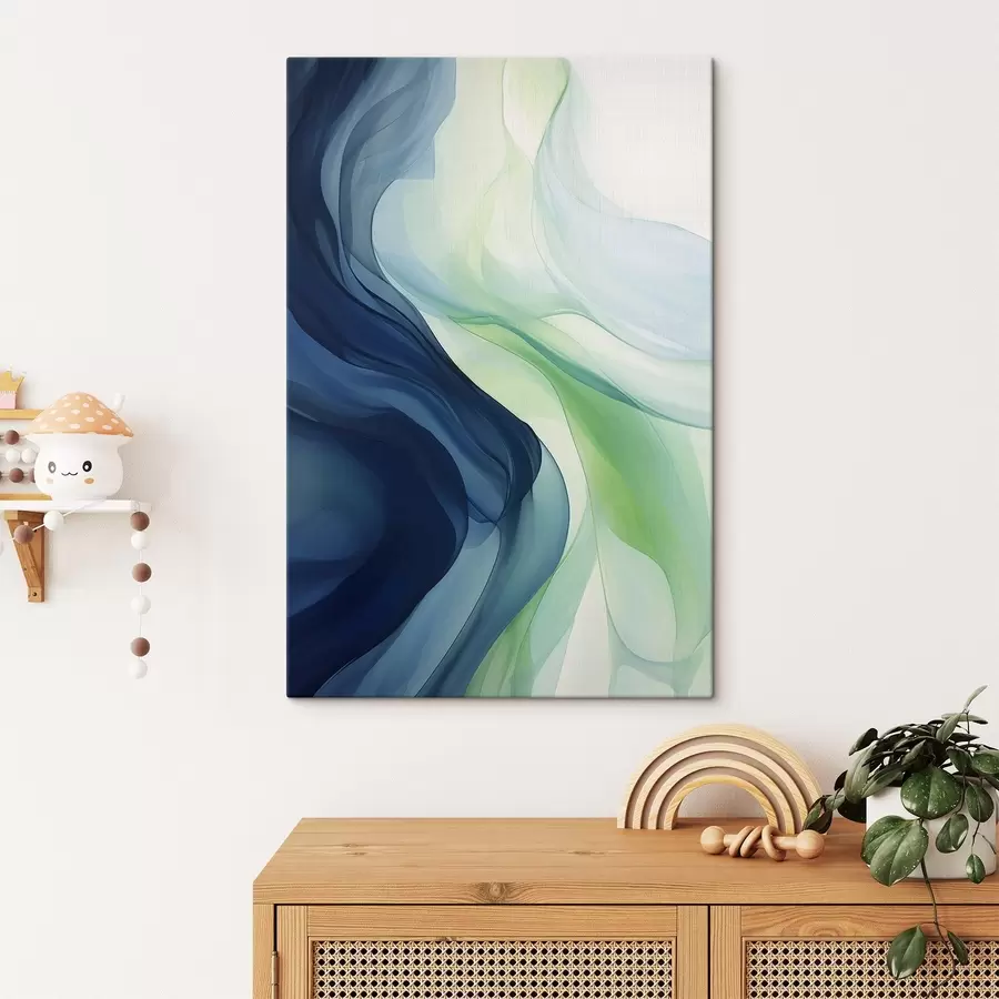 Wandbilder Farbige Flecken in grüner und blauer Farbe s43580