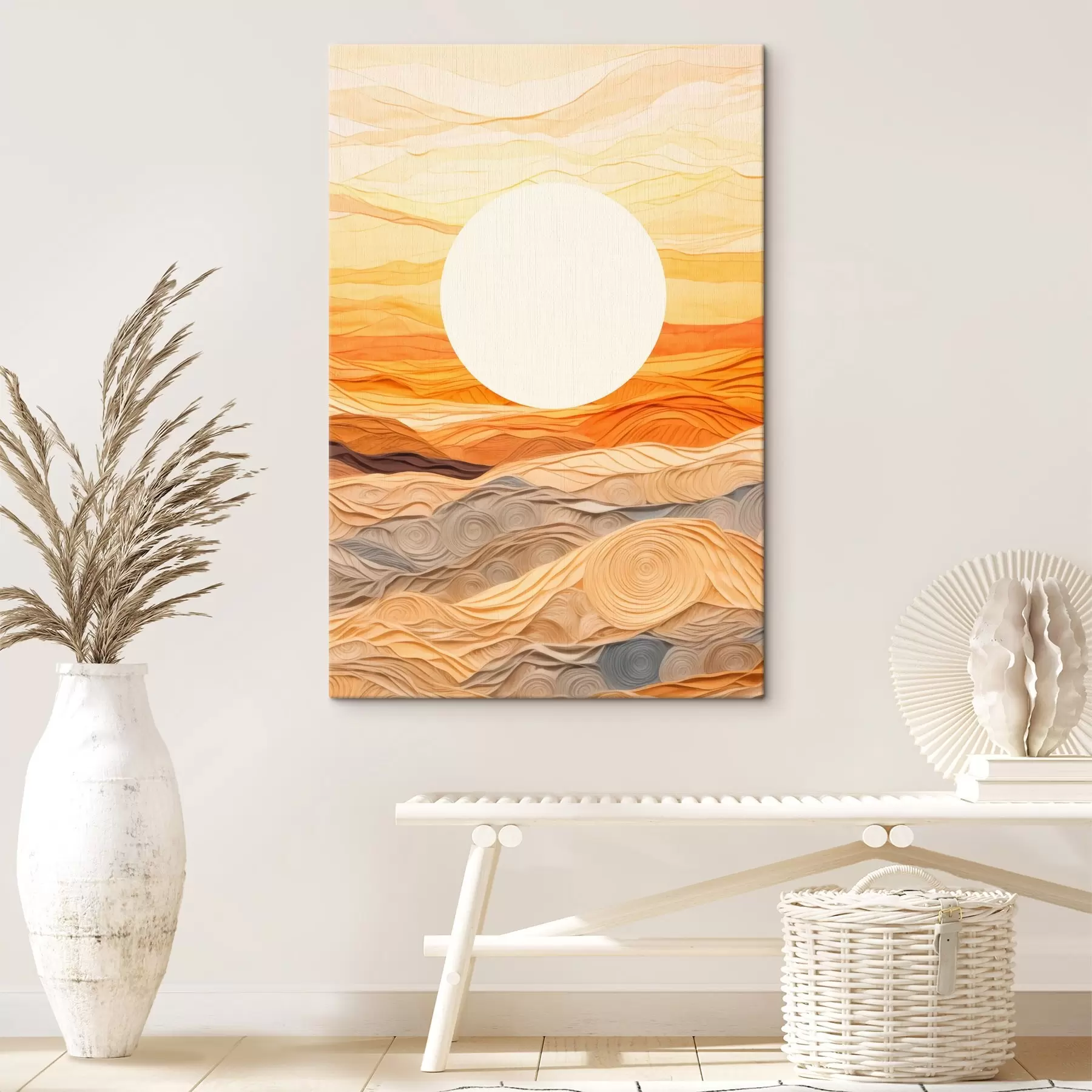 Wandbilder Sonnenuntergangswellen s43586