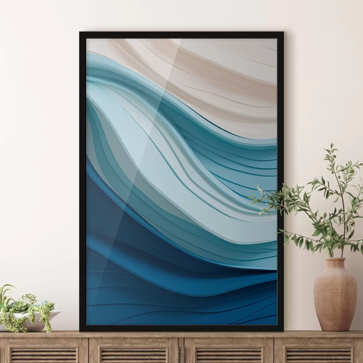 Poster Sanfte Farbwellen f43582