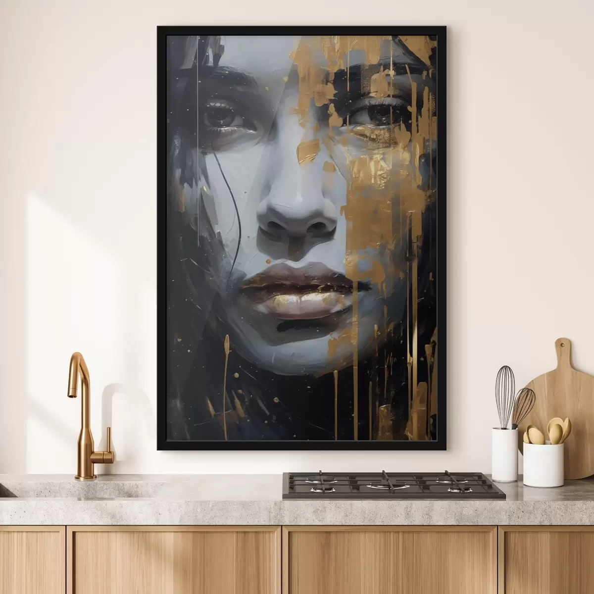 Poster Rätselhaftes gemaltes Gesicht f43572