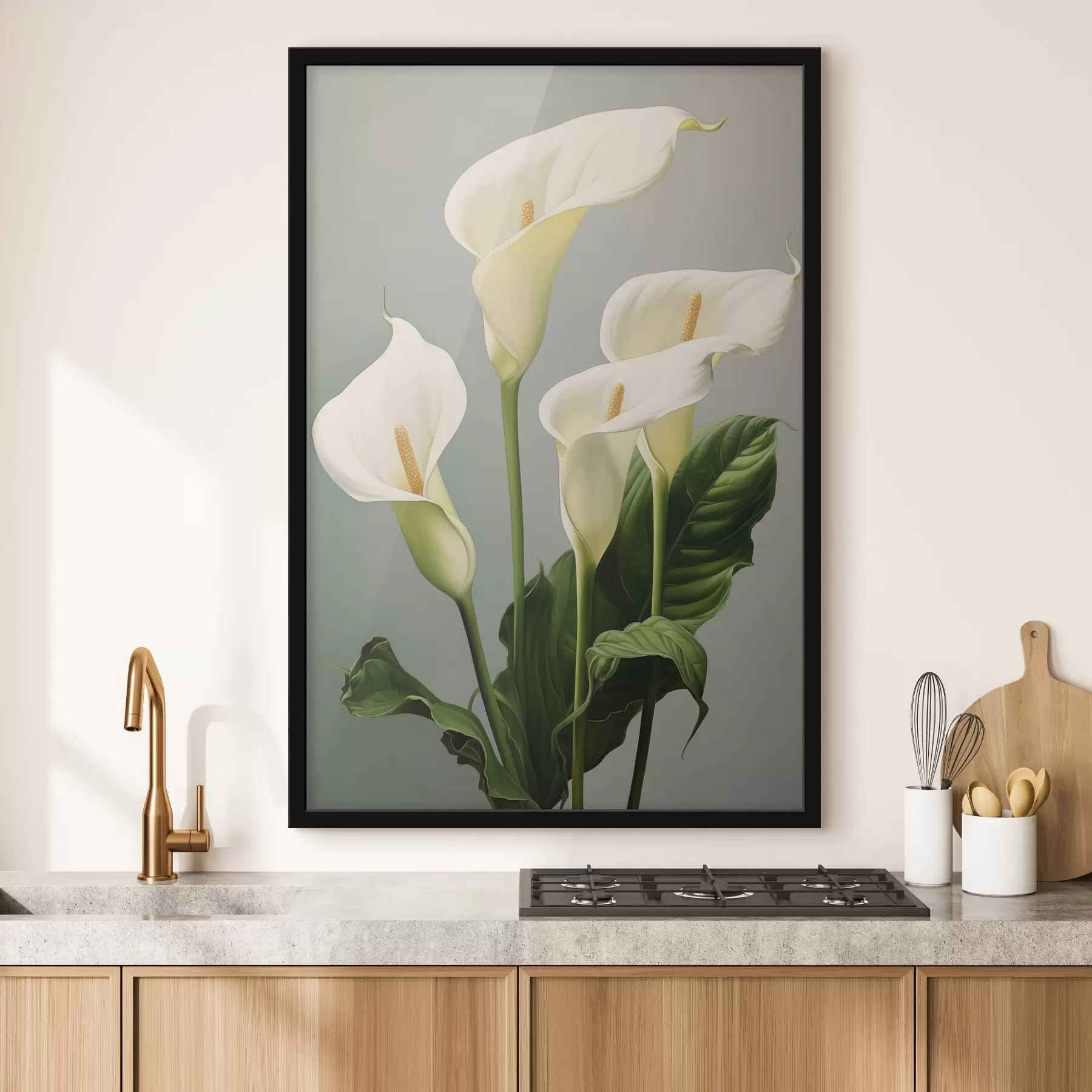 Wandbilder Elegante Calla-Lilien f43558