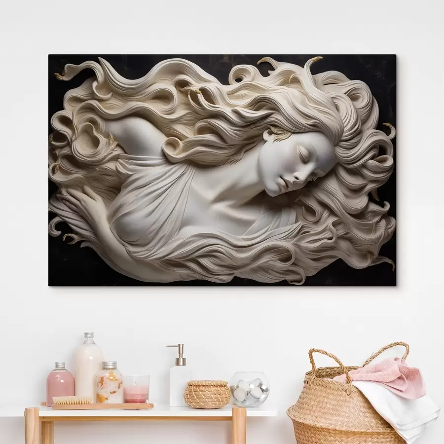 Wandbilder Simuliertes Flachrelief einer Frau s43546