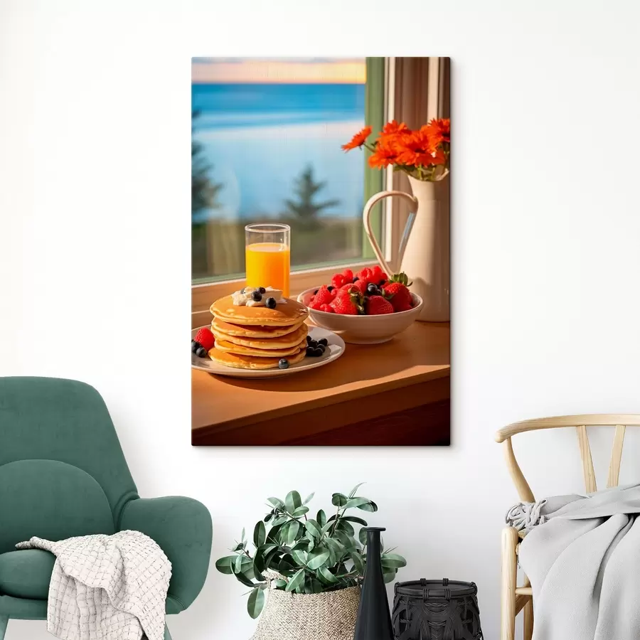 Wandbilder Gemütliches Frühstück am Fenster s43570