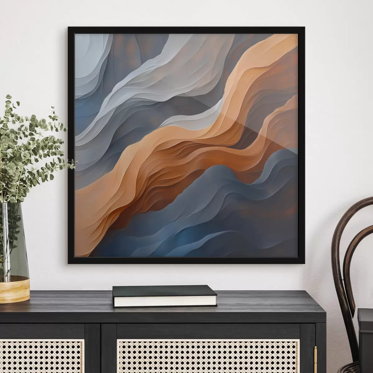 Poster Abstraktion mit Wellen f43000