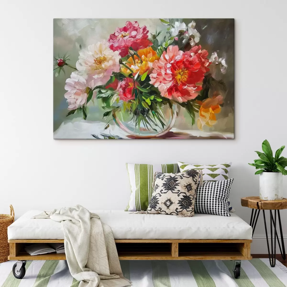 Wandbilder Große leuchtende Blumen in einer Vase s43907