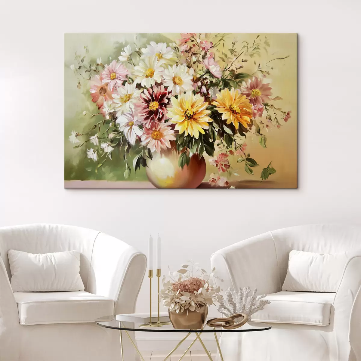 Wandbilder Blumenstrauß mit schönen Blumen s43908