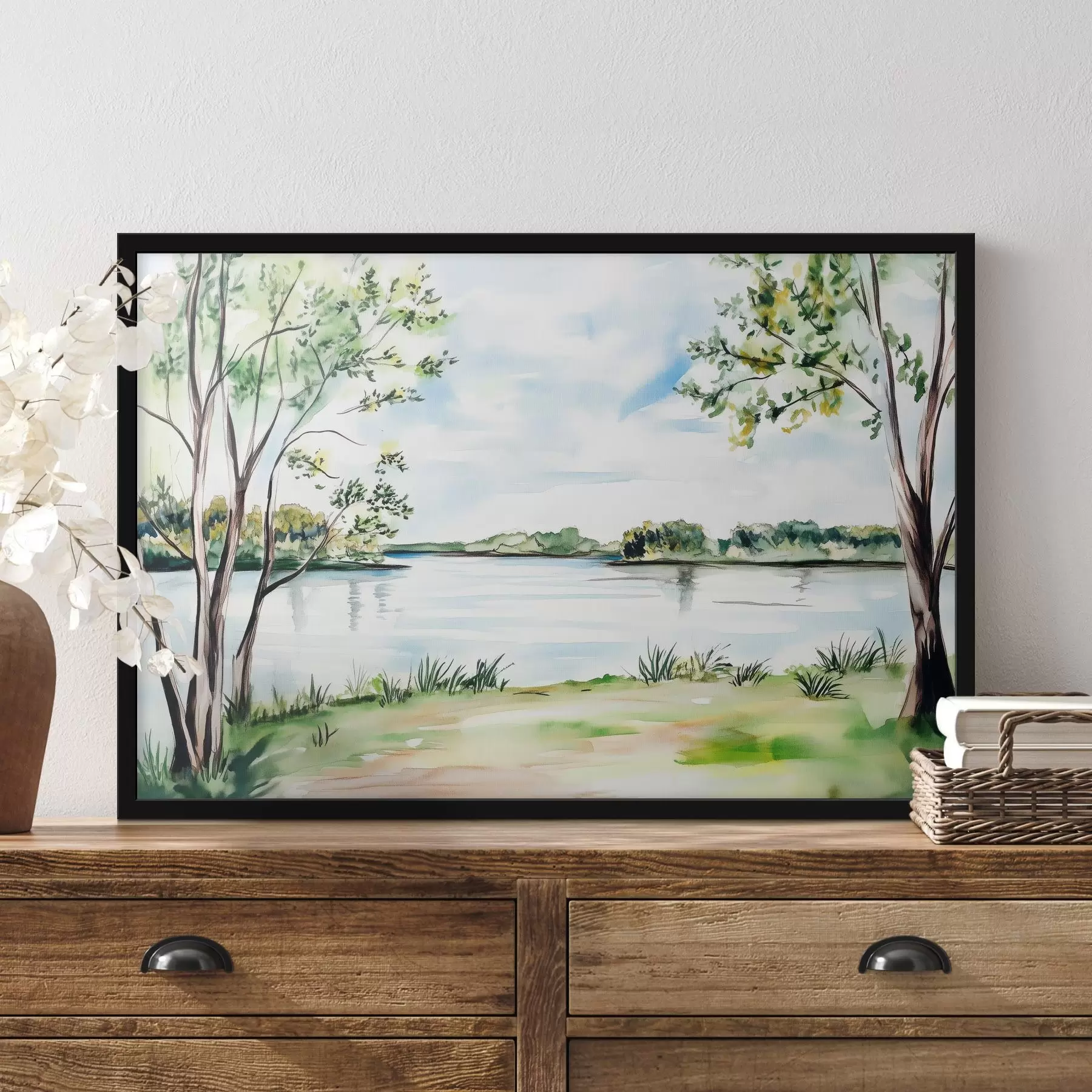 Fototapete Bäume am See f43921