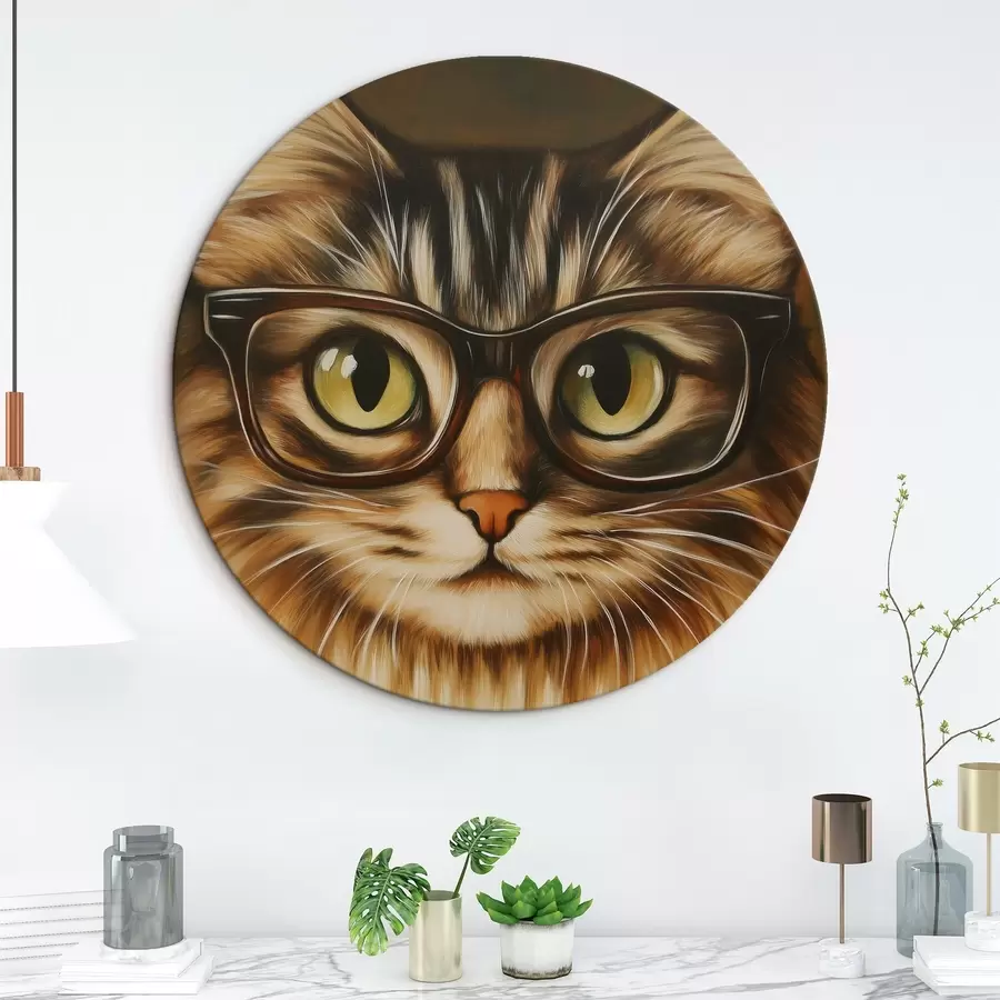 Wandbilder Katze mit Brille r43904