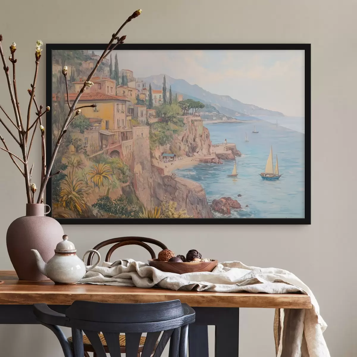 Poster Stadt am Meer f43925