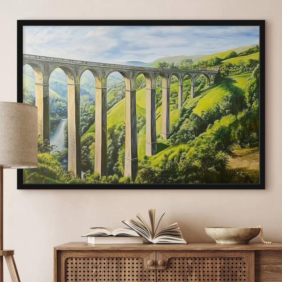 Poster Alte Brücke in den Bergen f43920