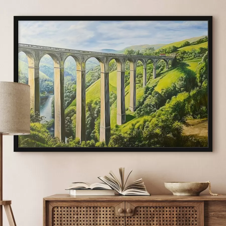 Fototapete Alte Brücke in den Bergen f43920