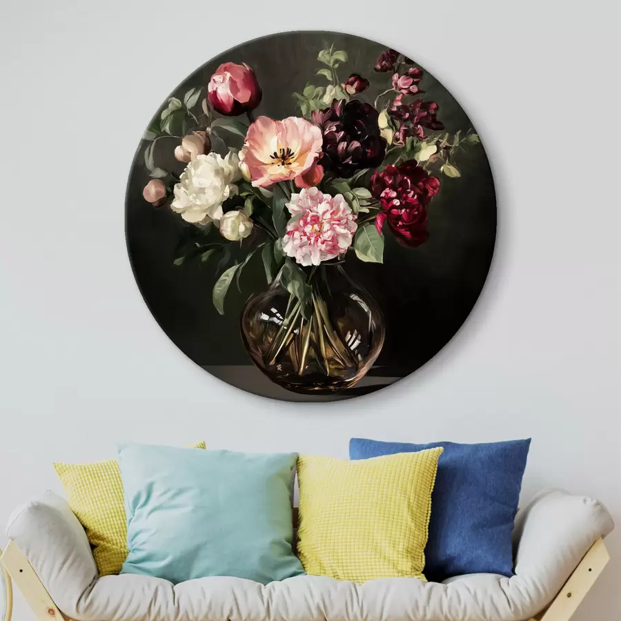 Wandbilder Blumenstrauß auf dunklem Hintergrund r43912