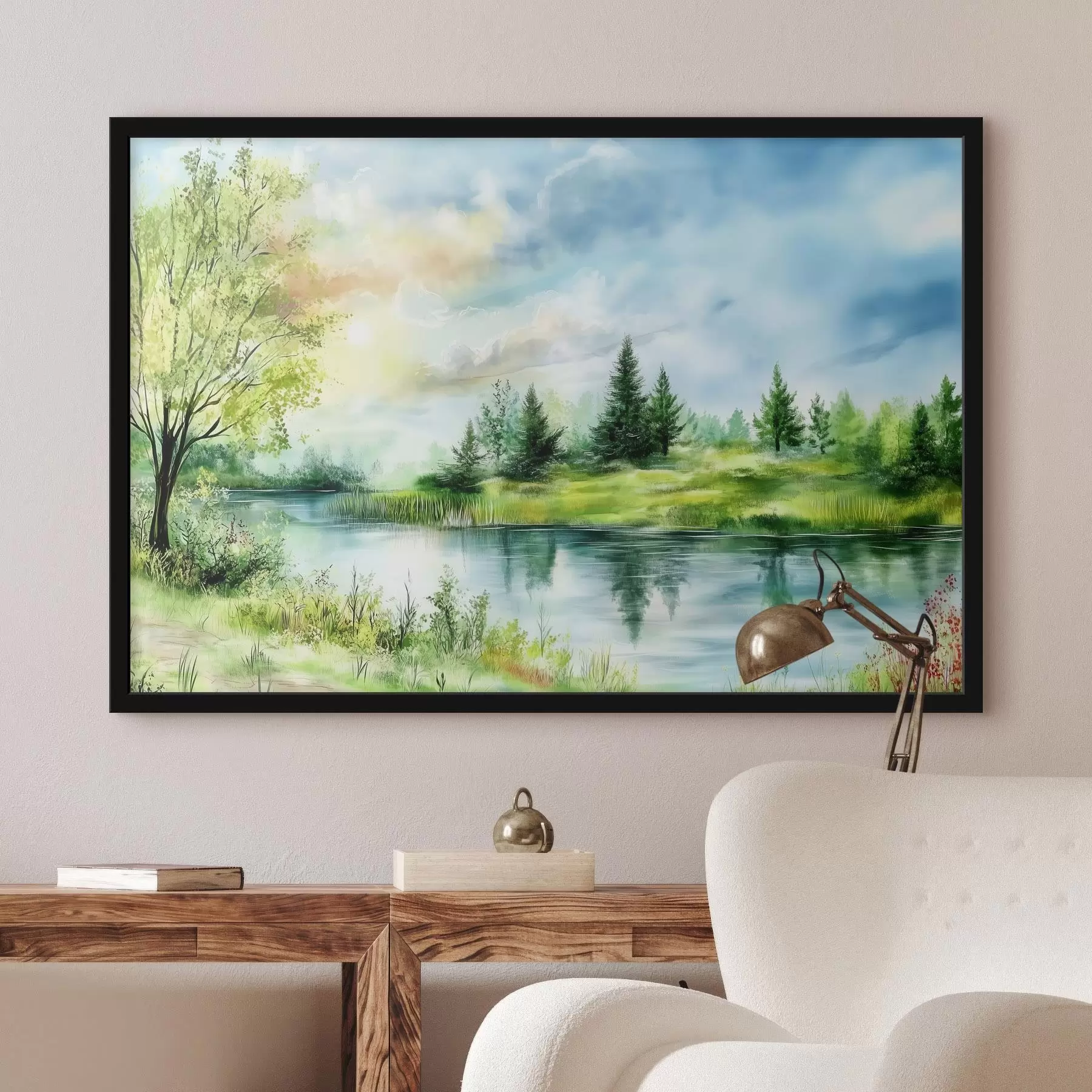 Fototapete Schöner Blick auf den See f43923