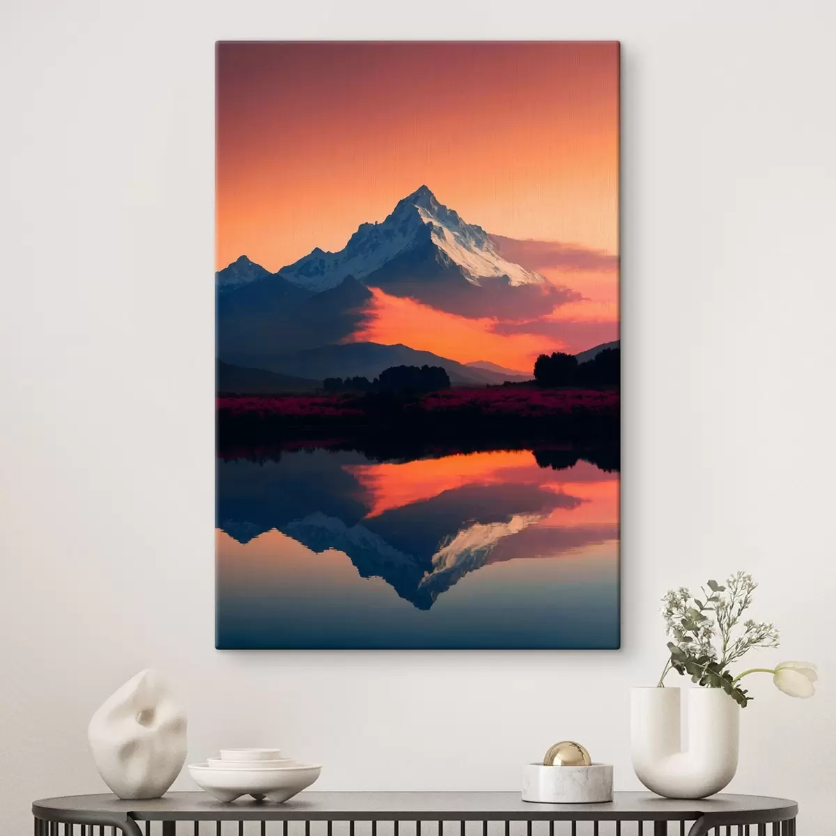 Wandbilder Großer schneebedeckter Berg s43465