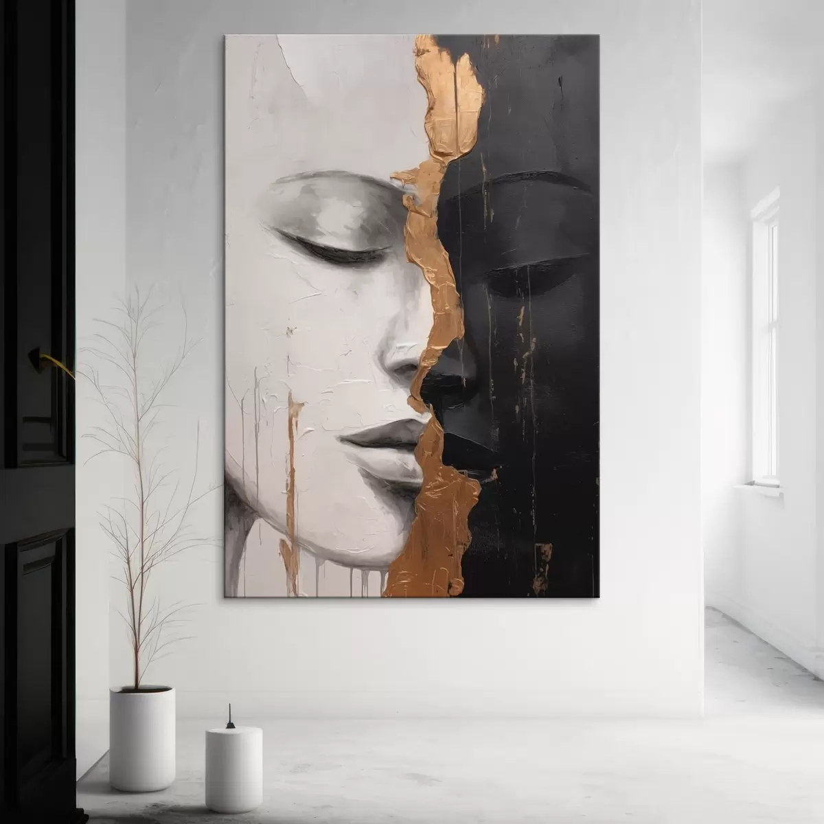 Wandbilder Schwarze und weiße Gesichter s43471