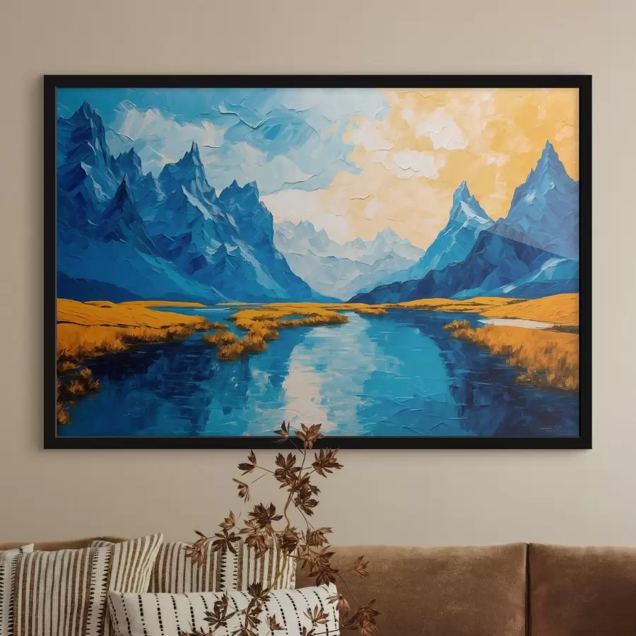 Fototapete See in den Bergen f43449