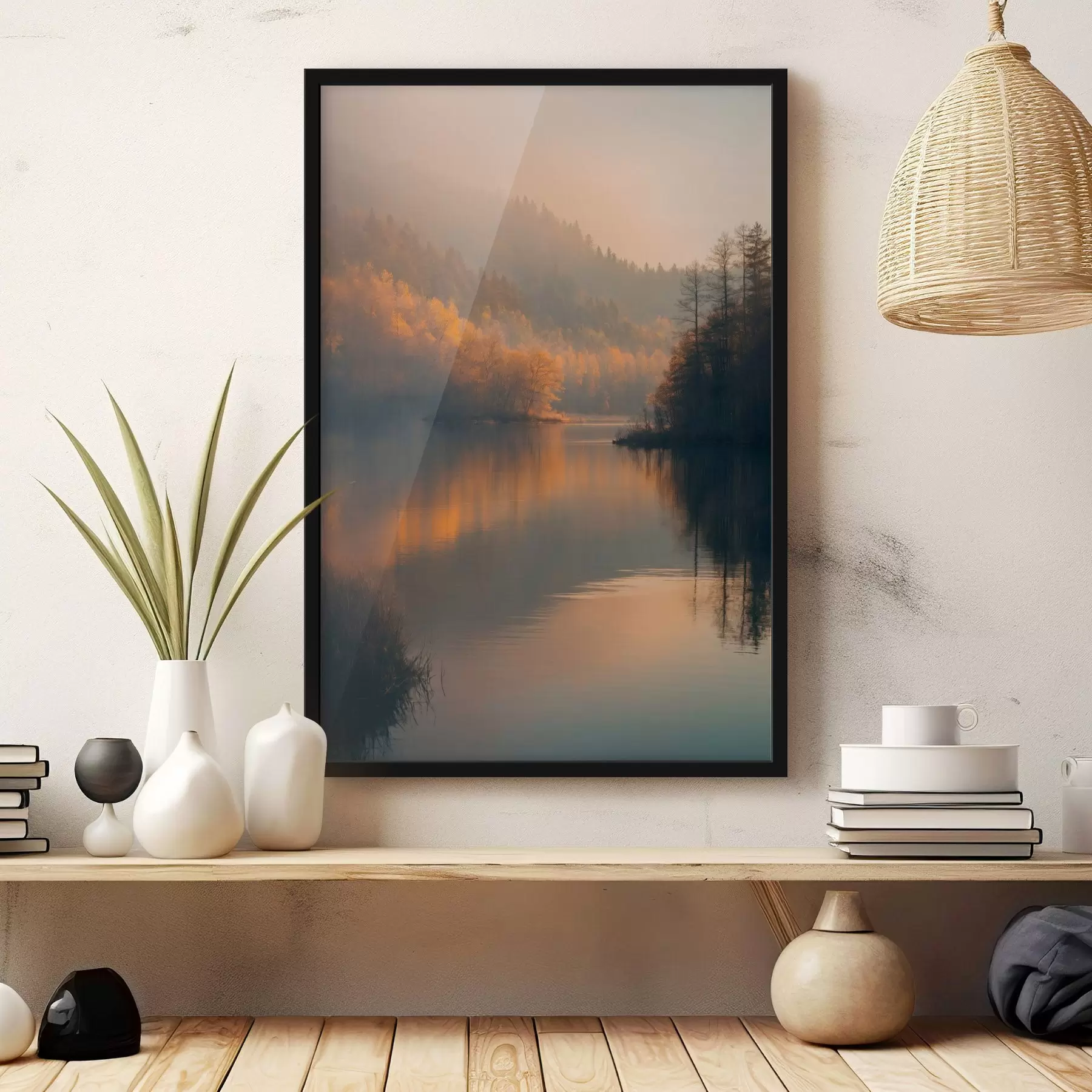 Wandbilder Ein See inmitten des Waldes f43464