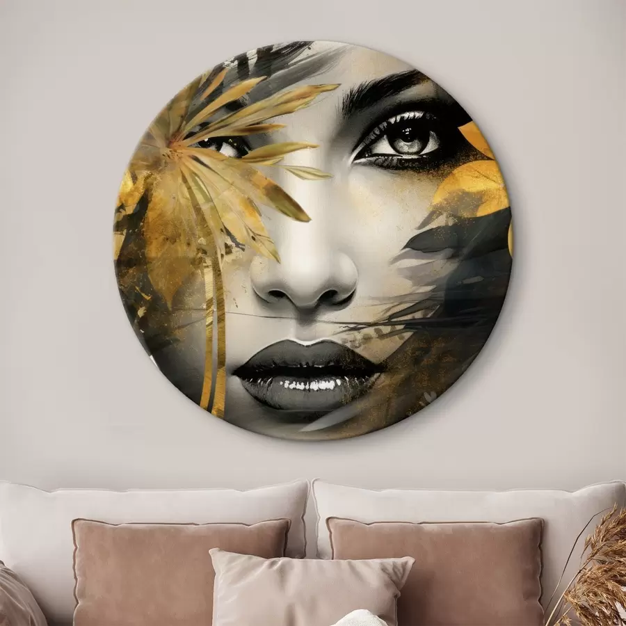 Wandbilder Gesicht eines Mädchens im handgemalten Stil r43469