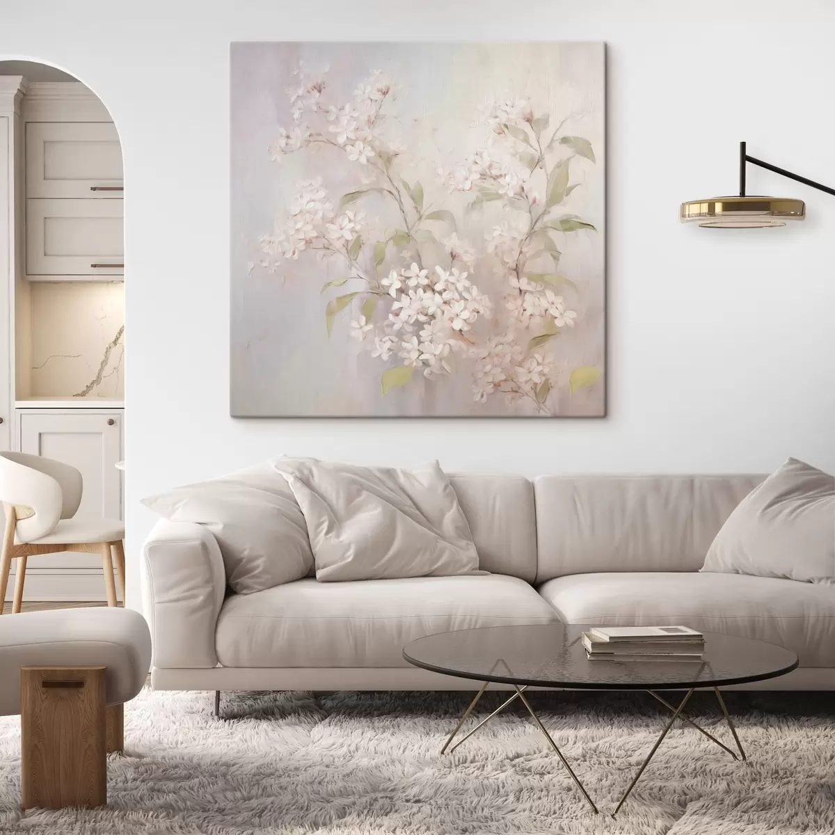 Wandbilder Zweig mit Blumen Natur s43493