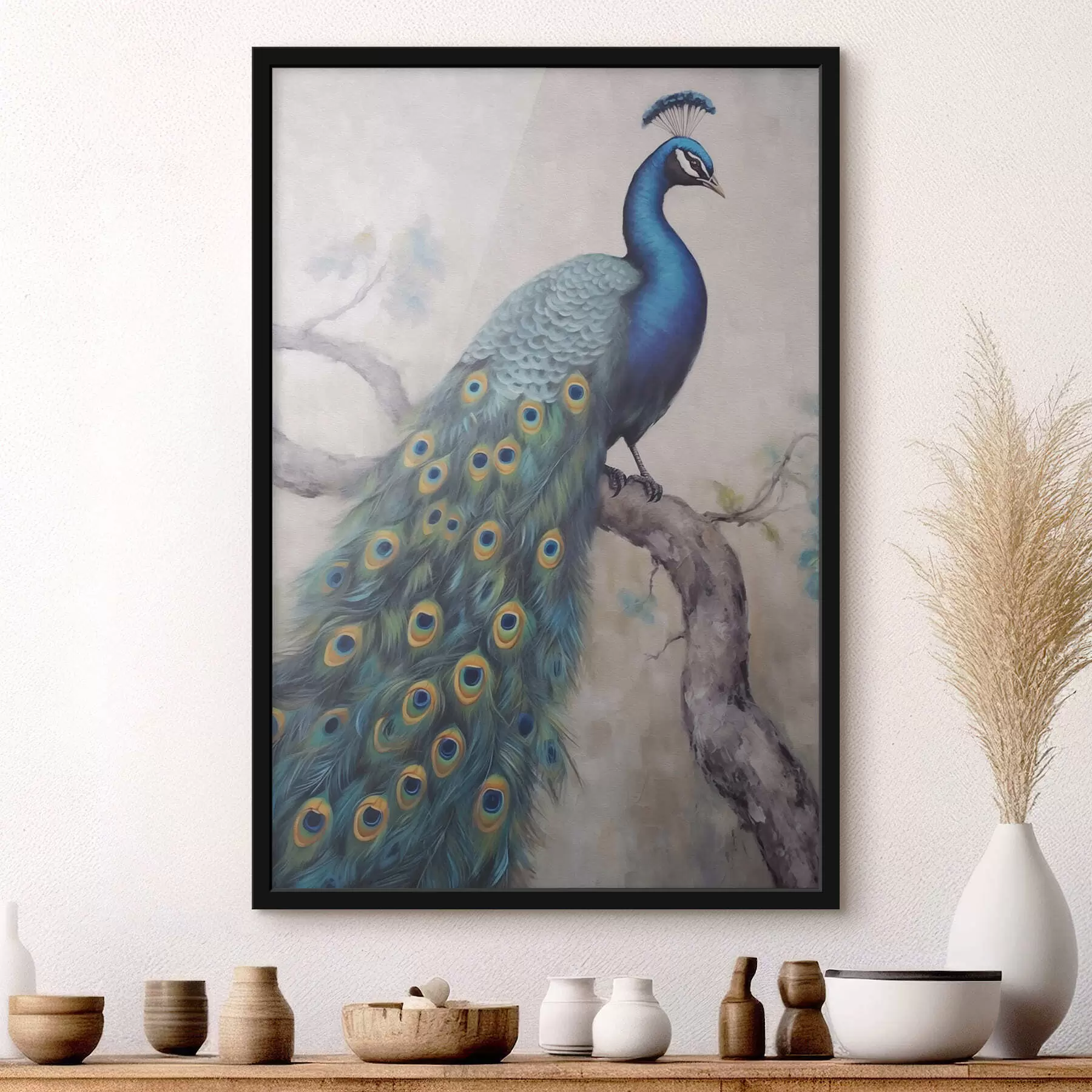 Fototapete Schöner Pfau f43236