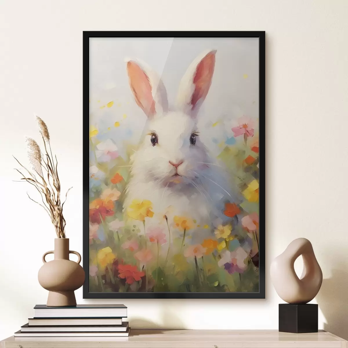 Poster Weißes Kaninchen f43239