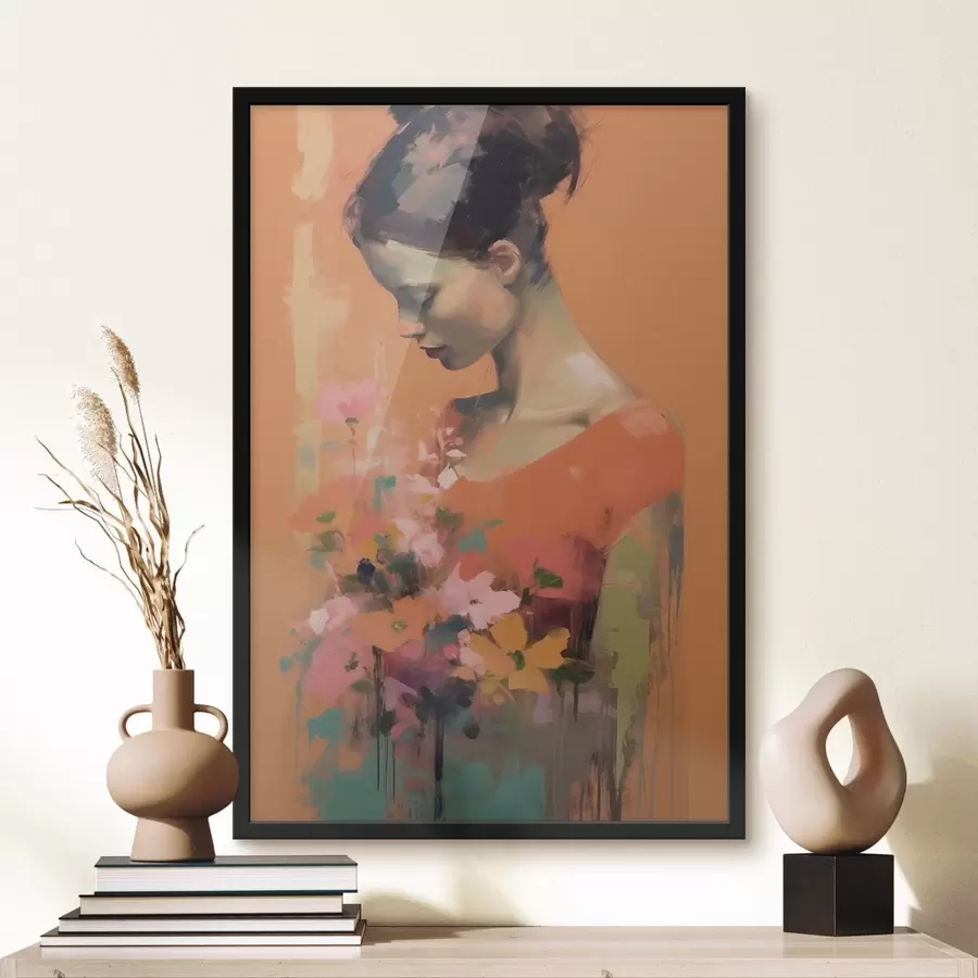 Fototapete Mädchen und Blumen f43933