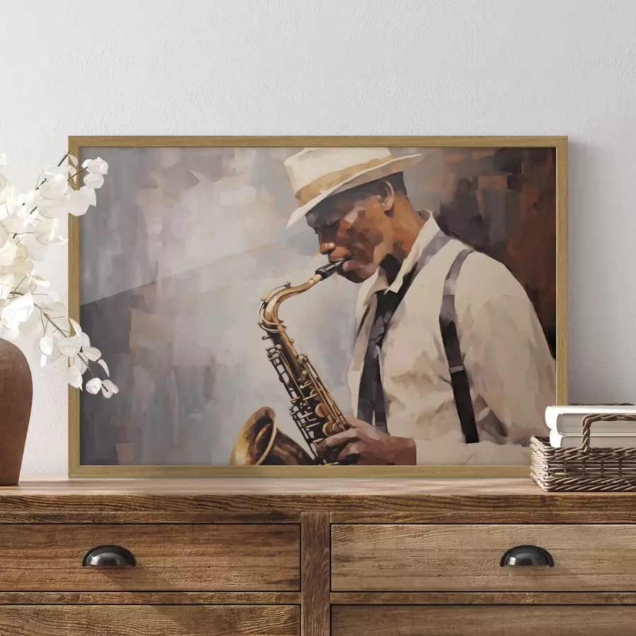 Fototapete Saxophonist f43926
