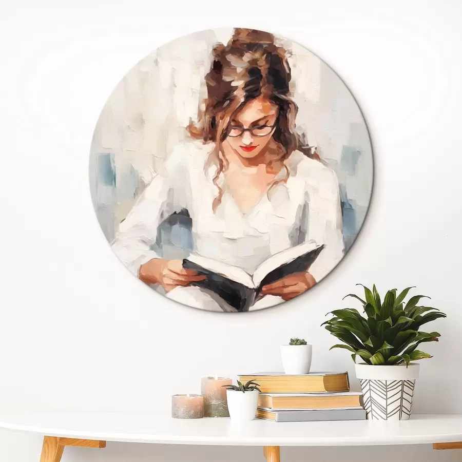 Wandbilder Mädchen mit einem Buch r43937