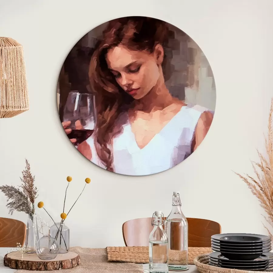 Wandbilder Mädchen mit einem Glas r43939