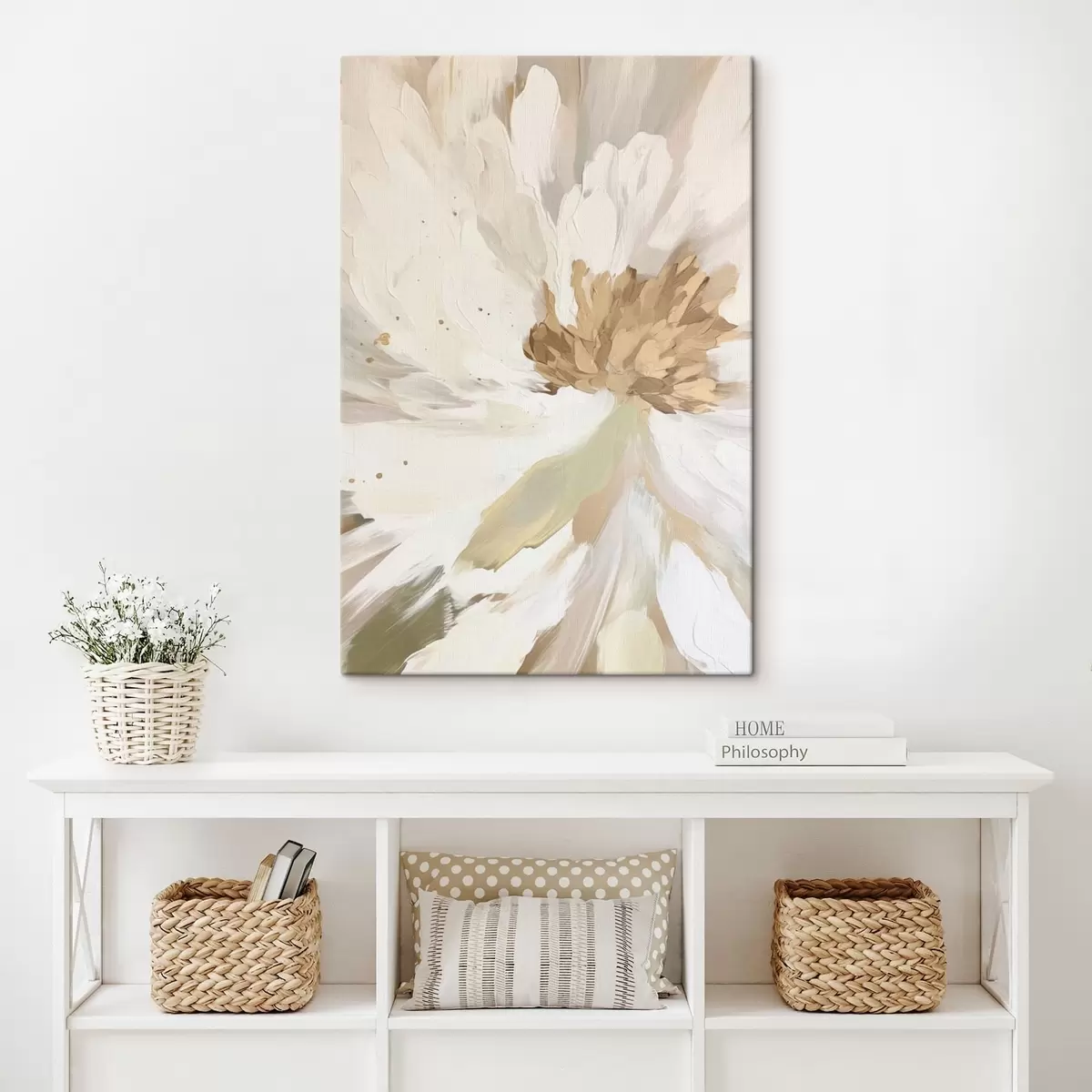 Wandbilder weiße Blume s43244