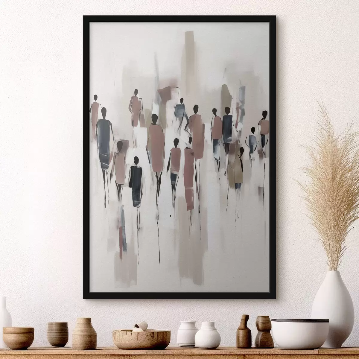 Poster Abstraktion Menschenmenge f43485