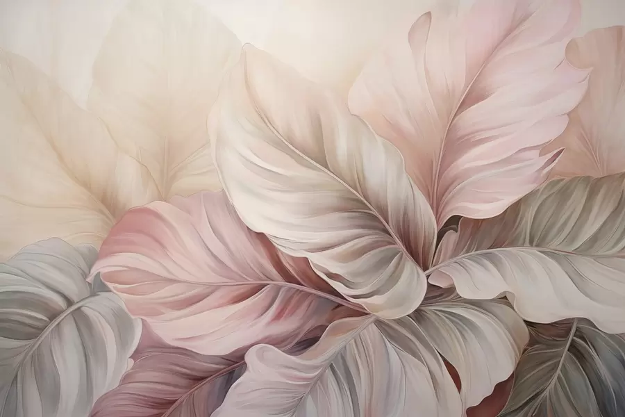 Fototapete Tropisches Laub mit schillernden Farben w03597