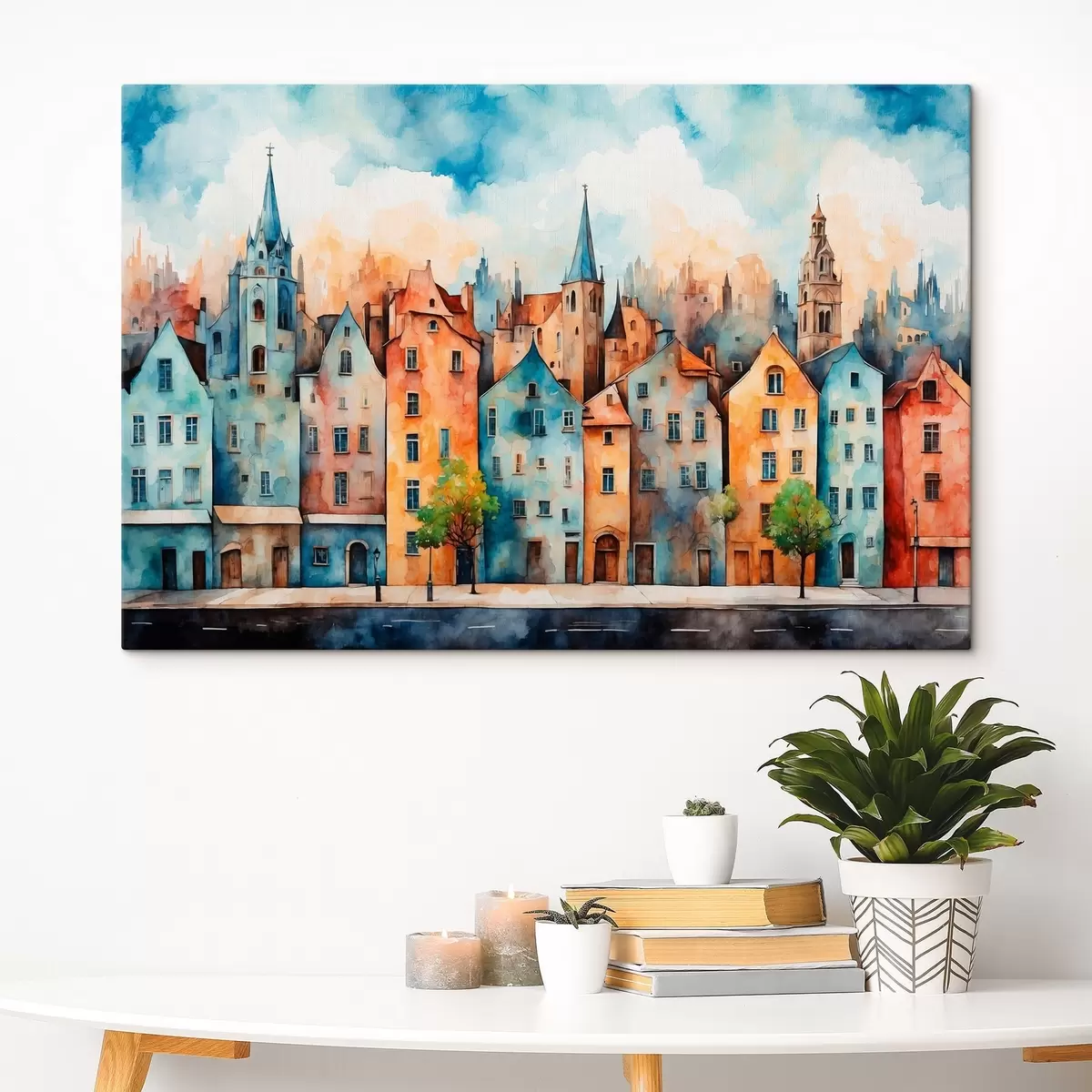 Wandbilder Europäische Stadt im Stil Aquarellmalerei s43441