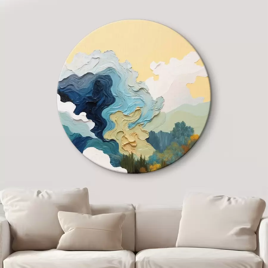 Wandbilder Abstrakter Wald im Stil der Ölmalerei r43452