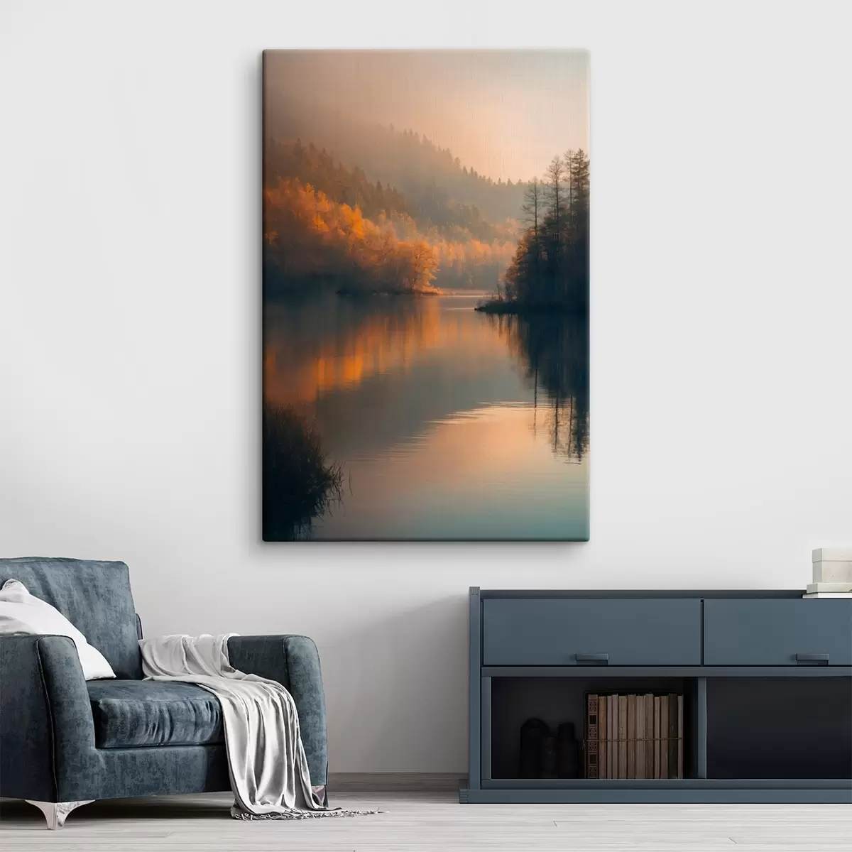 Wandbilder Ein See inmitten des Waldes s43464