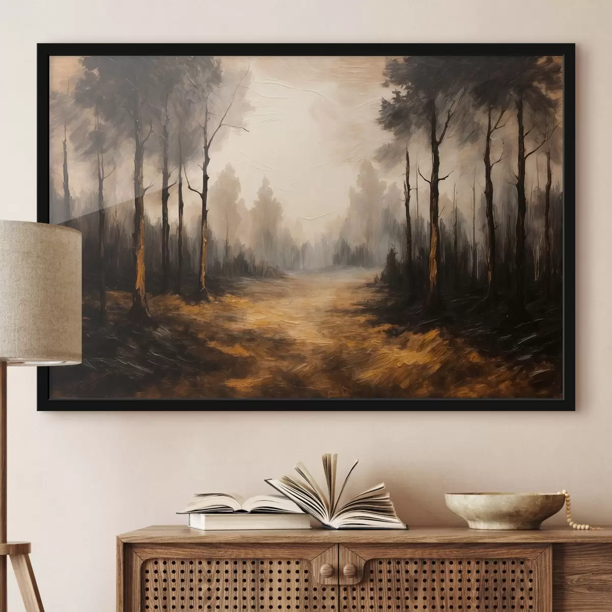 Poster Schwarzwald in Acrylmalerei Stil f43448