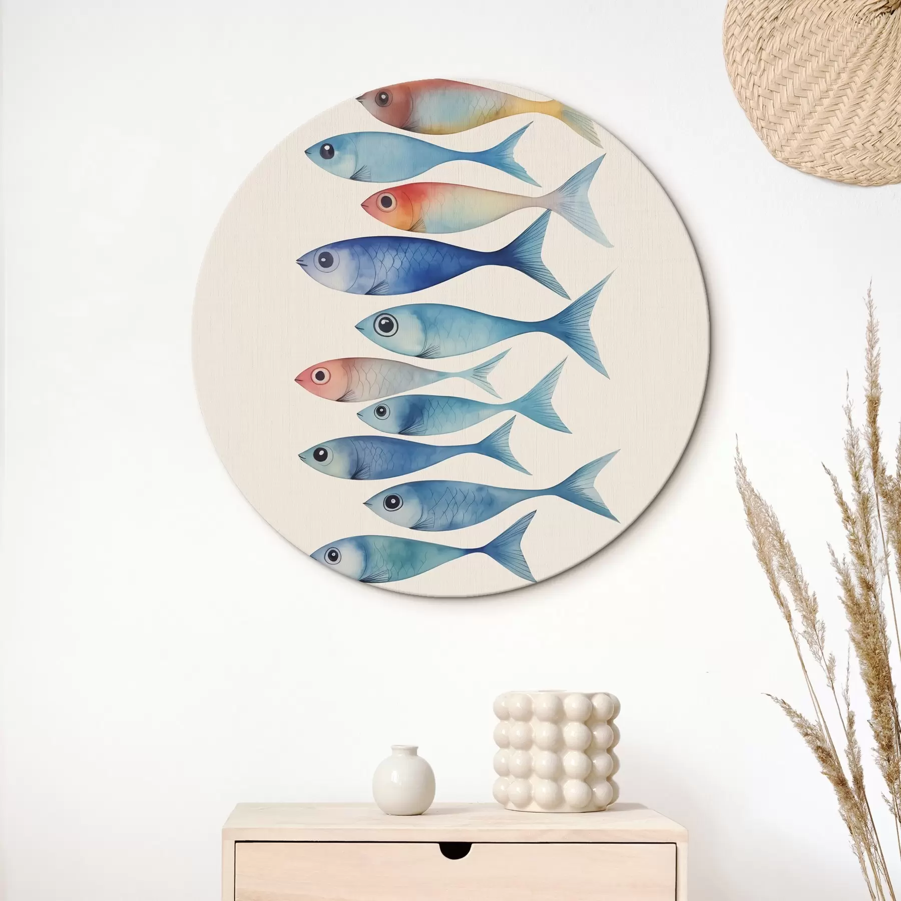 Wandbilder Fisch Minimalismus Nachahmung Aquarell r43960